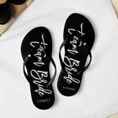 Tongs Typographie de script "Team Bride"