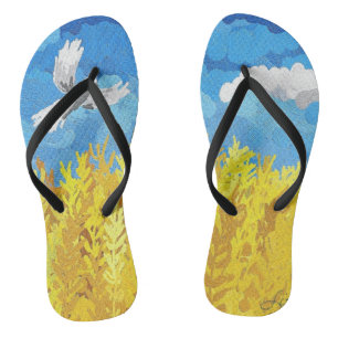 Tongs Ukraine Drapeau Paysage