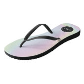 Tongs Unicorn Holographic Rainbow Custom Business Logo (Incliné)