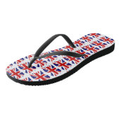 Tongs Union Jack British Flag With Grunge (Incliné)