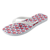Tongs Union Jack Drapeau couleurs Coeurs Motif Patriotiq (Incliné)