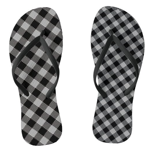 Tongs Unisex Moderne Vérifié Gris & Noir (Semelle)