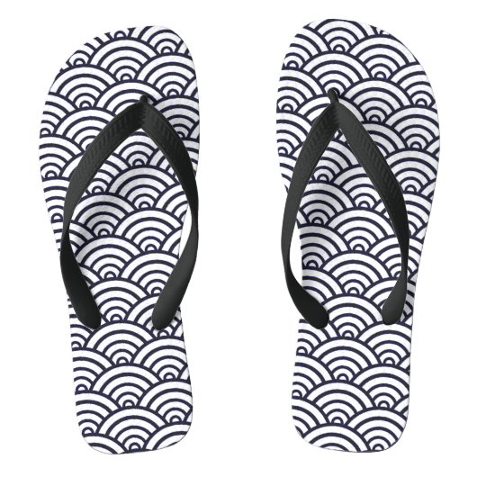 Tongs Vagues bleues japonaises Seigaiha Mer (Semelle)