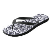 Tongs Vagues bleues japonaises Seigaiha Mer (Incliné)