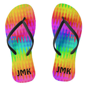 Tongs Vagues de couleur arc-en-ciel