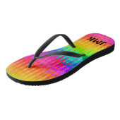Tongs Vagues de couleur arc-en-ciel (Incliné)
