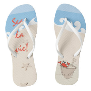 Tongs Vagues de plage, seau, homard