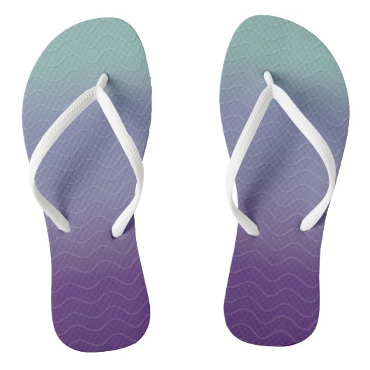Tongs Vagues Ombré - Turquoise & violet (Semelle)