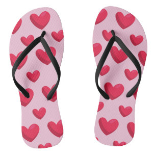 Tongs Valentine Arrière - plan Avec Amour Du Coeur
