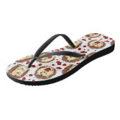 Tongs Valentine funny hedgehog (Incliné)