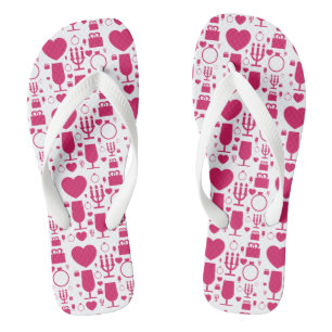 Tongs Valentines éléments de jour motif