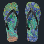 Tongs Van Gogh Irises. Impressionnisme vintage floral bl<br><div class="desc">Les tongs "Irises" de Van Gogh. L'art de l'impressionnisme floral bleu.</div>