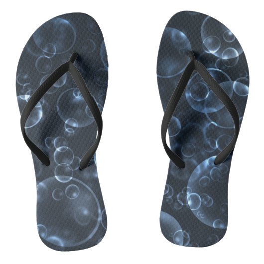 Tongs Verres bleus, bokeh (Semelle)