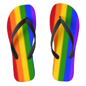 Tongs Version 2 de drapeau de gay pride de Falln (Semelle)