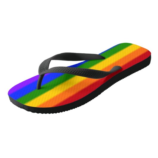 Tongs Version 2 de drapeau de gay pride de Falln (Incliné)