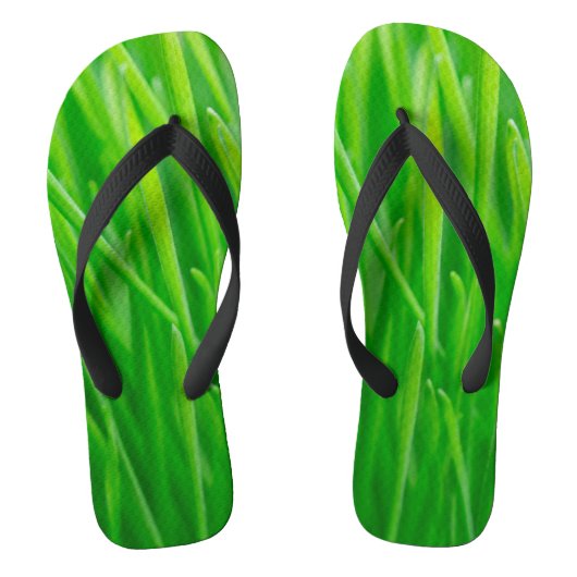 Tongs Vert Éclatant de Blé Frais (Semelle)