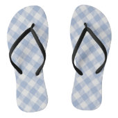 Tongs Vichy Bleu Gingham Motif Classique (Semelle)