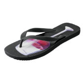 Tongs Vin blanc Verres rouges Aquarelle Noir (Incliné)