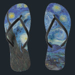 Tongs Vincent Van Gogh Starry Nuit Vintage Art<br><div class="desc">Vincent Van Gogh Starry Nuit Vintage Art</div>