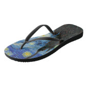 Tongs Vincent Van Gogh Starry Nuit Vintage Art (Incliné)