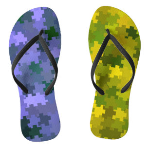 Tongs Violet et jaune