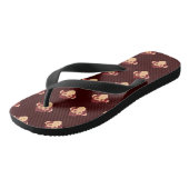 Tongs Visage de singe pixelisé mignon (Incliné)