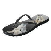 Tongs Visages D'un Âne Blanc, (Incliné)