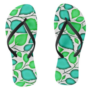 Tongs Vivid Elegance Feuille Motif