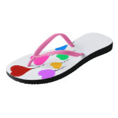 Tongs Volant coloré Ballons Coeur Flip Flops (Incliné)