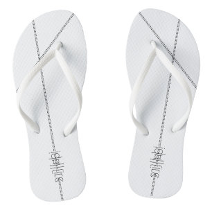 Tongs Votre nom en tant que glyphes Aliens Unique Blanc