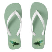 Tongs Voyager à travers le Crow Noir Arbre Tops Vert (Semelle)