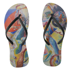 Tongs Wassily Kandinsky Rouge tache classique Art Abstra