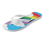 Tongs Weather Cloud, Raindrops & Rainbow Flip Flops (Incliné)