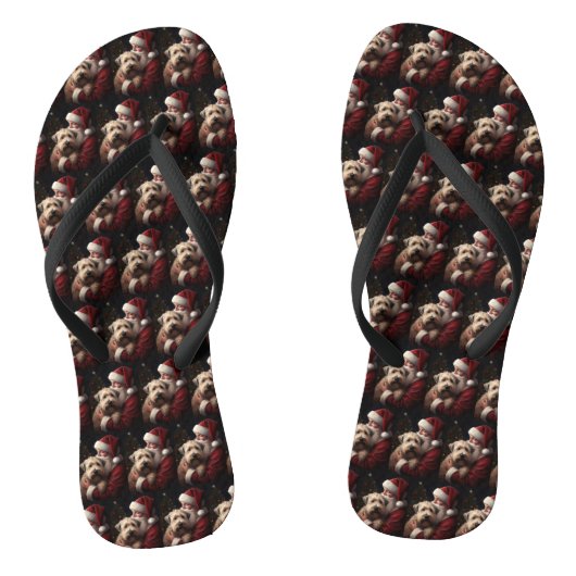 Tongs Wheaton Terrier Avec Noël Festif Du Père Noël (Semelle)