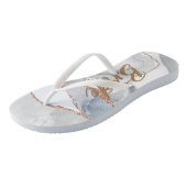 Tongs White Agate Bridal Birde Chaussures Rose Gold (Incliné)