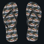 Tongs Winter Chihuahua Caravan Christmas Adventure<br><div class="desc">Laissez-vous tenter par la magie d'une nuit d'hiver enneigée alors qu'une caravane glisse gracieusement à travers le paysage illuminé par la lune. La beauté sereine de la neige scintillante et l'éclat enchanteur de la lune créent une scène captivante, promettant une aventure de Noël inoubliable remplie de chaleur, de joie et...</div>