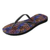 Tongs Zebra Leopard coloré (Incliné)
