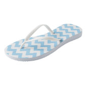 Tongs Zigzag bleu, Chevron bleu, Motif géométrique (Incliné)