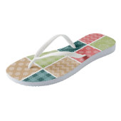 Tongs Zigzag, Chevron, En vichy, Pois, Patchwork (Incliné)