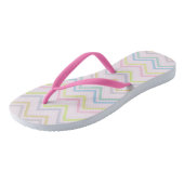 Tongs Zigzag Multi-Couleurs Feuilles Roses (Incliné)