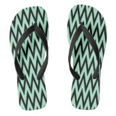 Tongs Zigzag vert et noir (Semelle)