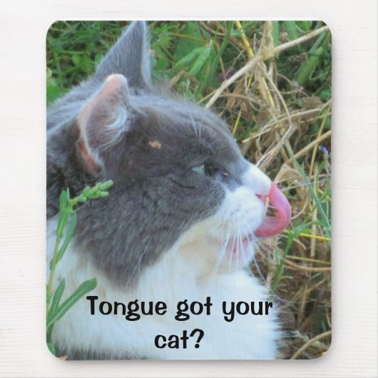 Tongue heeft je kat? Hank Font Muismat (Voorkant)