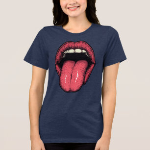 TONGUE LIPS BRUTAAL DAMES T-SHIRT