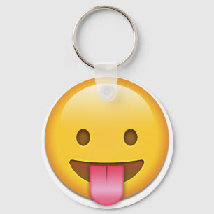 Tongue-out Cheeky Emoji Sleutelhanger