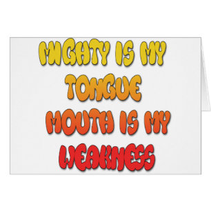 Tongue Tied: Grappige Tong Quote Kleurrijke Tekst 