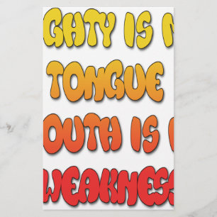 Tongue Tied: Grappige Tong Quote Kleurrijke Tekst