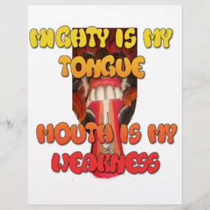 Tongue Tied: Grappige Tong Quote Kleurrijke Tekst