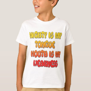 Tongue Tied: Grappige Tong Quote Kleurrijke Tekst T-shirt