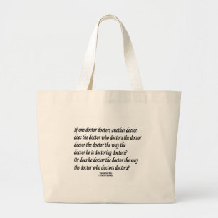 Tongue Twister Doctor Artsen Een andere dokter Grote Tote Bag