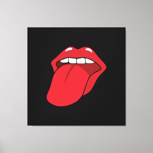 Tongue uit canvas afdruk (Voorkant)
